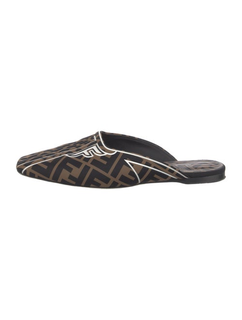 Fendi Zucca FF Logo Printed Mules