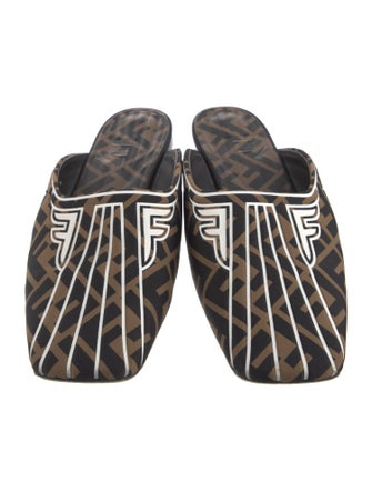 Fendi Zucca FF Logo Printed Mules