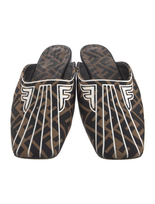 Fendi Zucca FF Logo Printed Mules