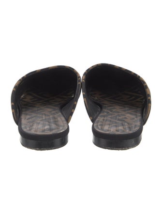 Fendi Zucca FF Logo Printed Mules