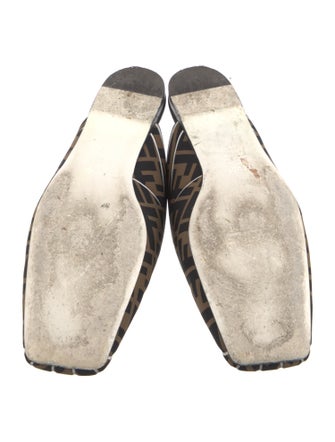 Fendi Zucca FF Logo Printed Mules