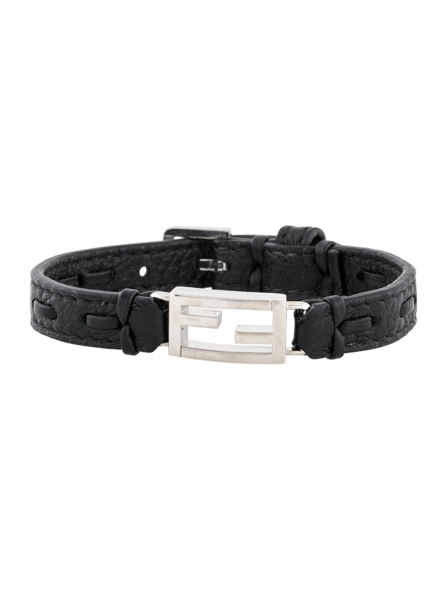 Fendi Leather Baguette Wrap Bracelet