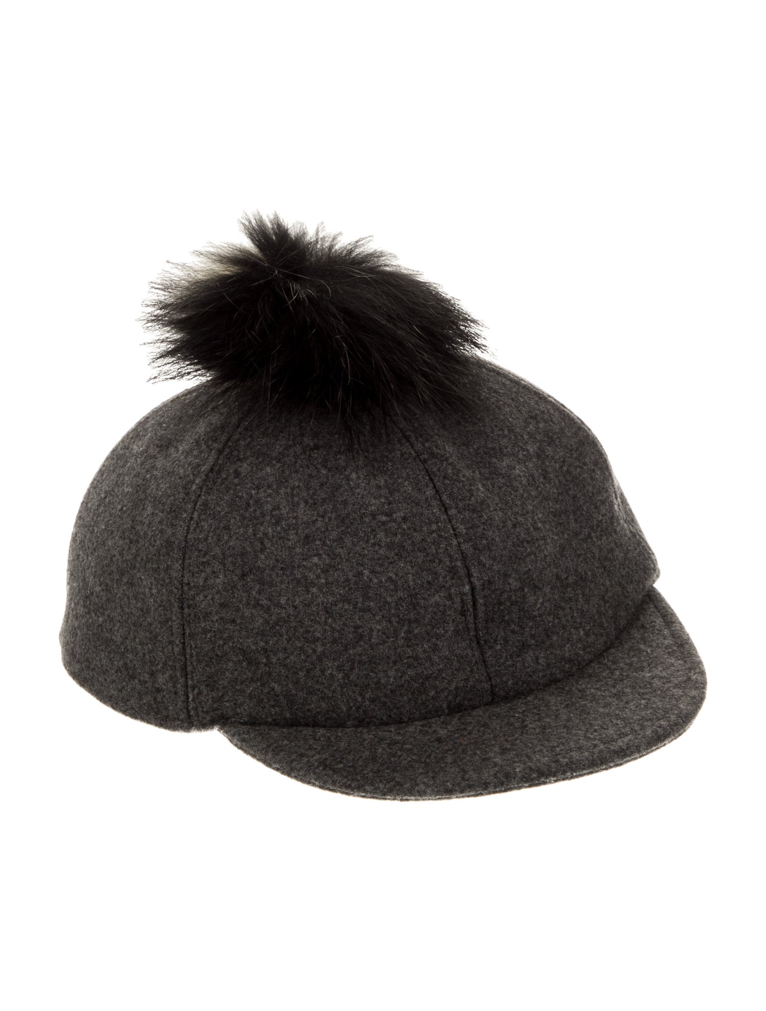 Fendi Fox Pom Pom Baseball Cap