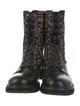 Fendi Zucca FF Logo Leather Combat Boots
