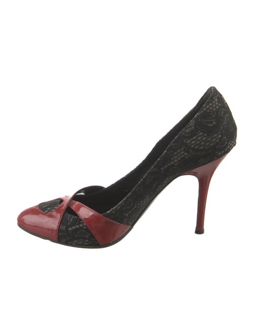 Fendi Lace Printed D'Orsay Pumps