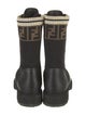 Fendi Zucca FF Logo Leather Combat Boots