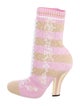Fendi Pequin Pattern Sock Boots