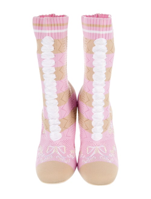 Fendi Pequin Pattern Sock Boots