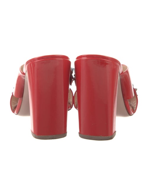 Fendi Patent Leather Studded Accents Slides