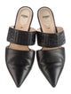 Fendi Zucca FF Logo Leather Mules