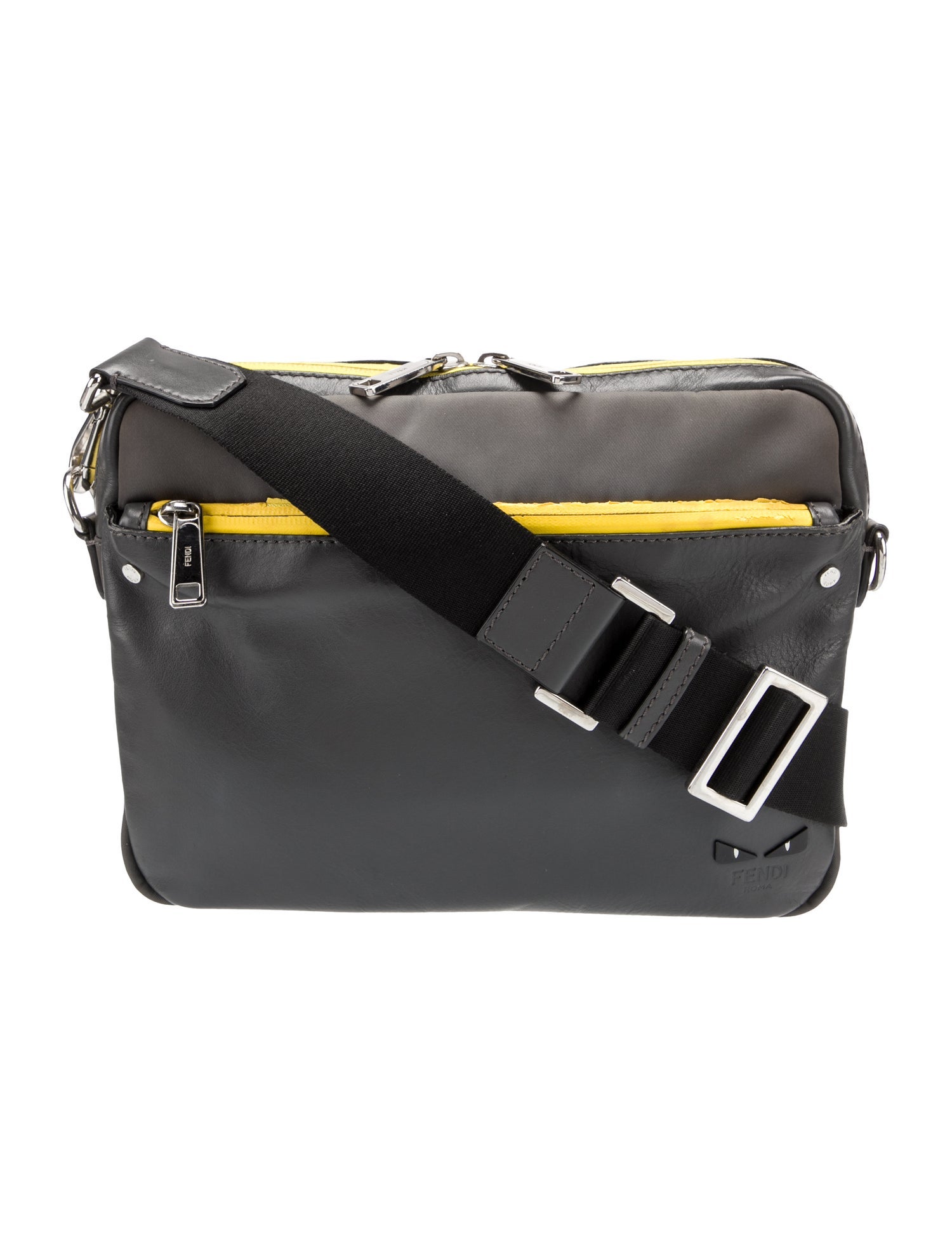 Fendi Leather Messenger Bag Vintage