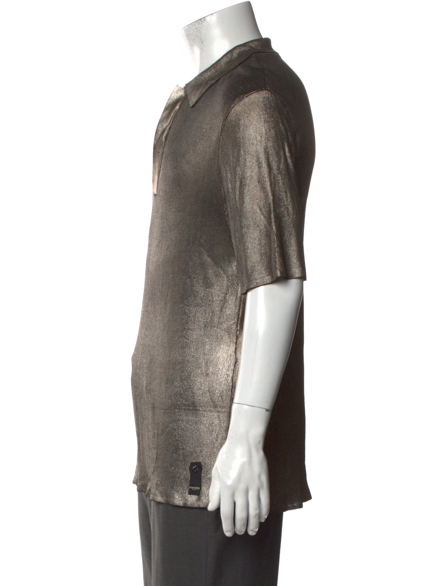 Fendi Collar Short Sleeve Polo Shirt