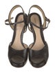 Fendi Zucca FF Logo Leather Slingback Sandals