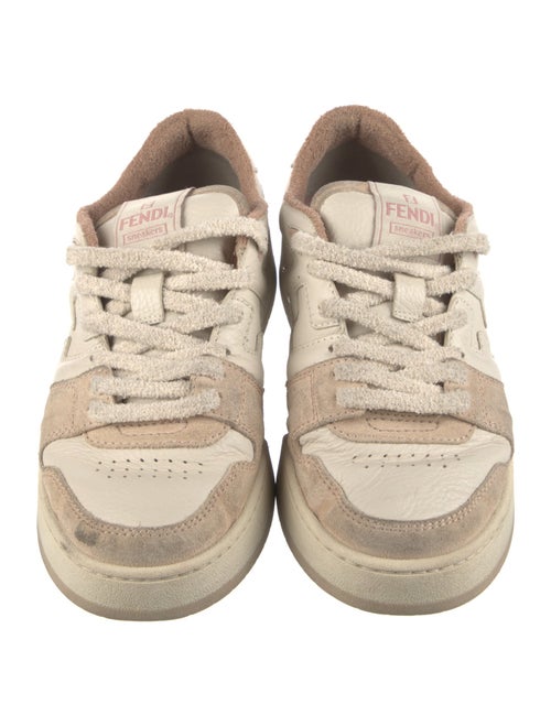 Fendi Leather Printed Sneakers