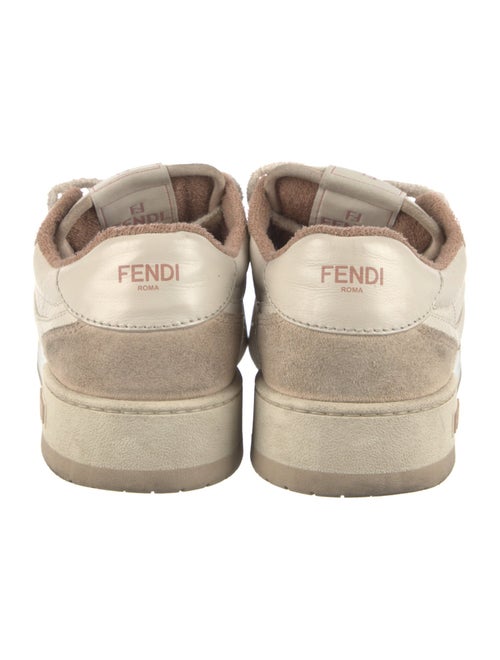 Fendi Leather Printed Sneakers