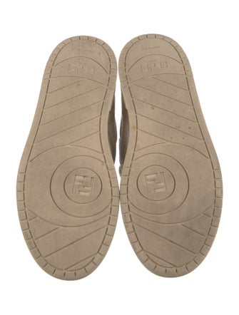 Fendi Leather Printed Sneakers