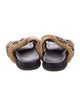 Fendi Zucca FF Logo Leather Slides