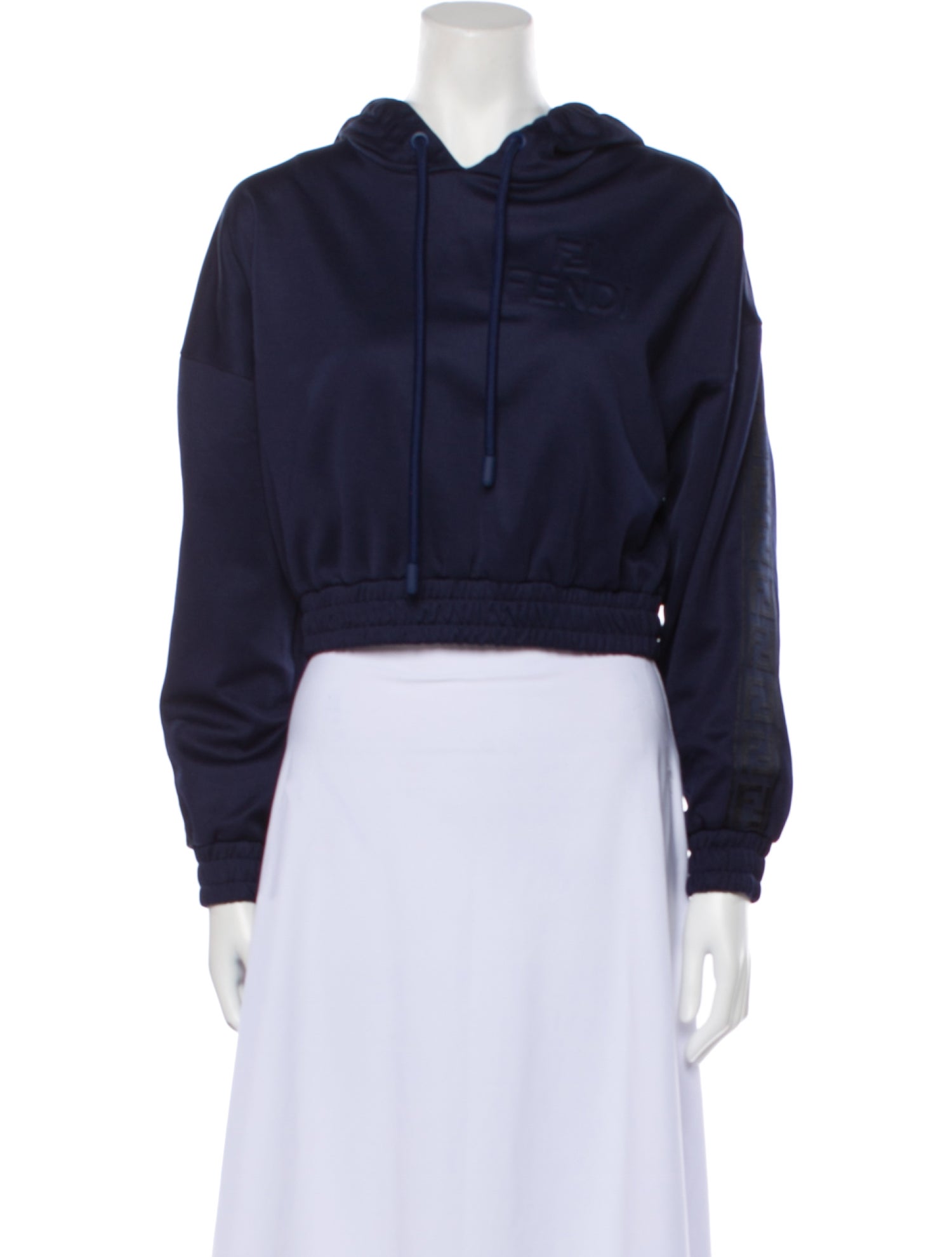 Fendi Cowl Neck Long Sleeve Sweatshirt