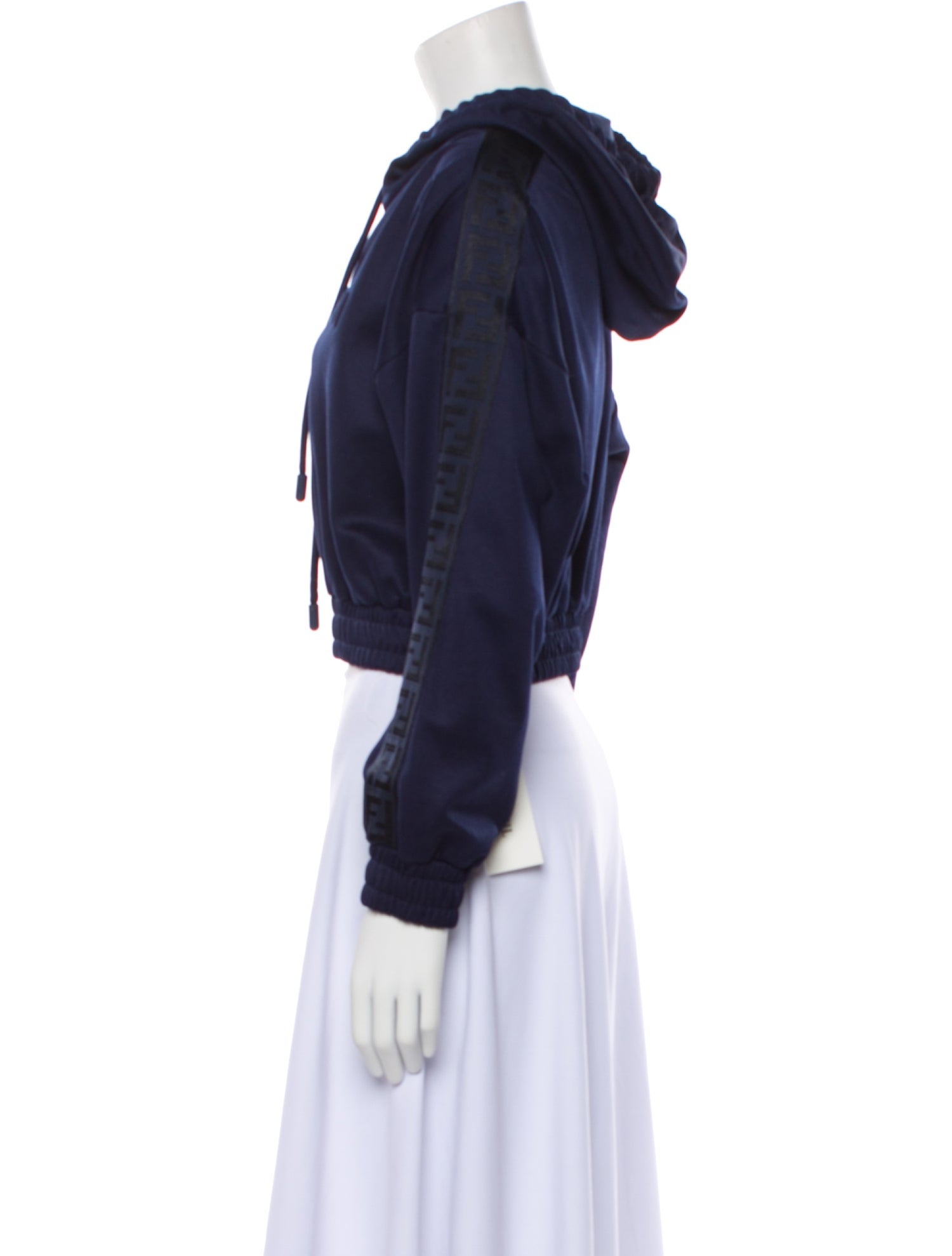 Fendi Cowl Neck Long Sleeve Sweatshirt