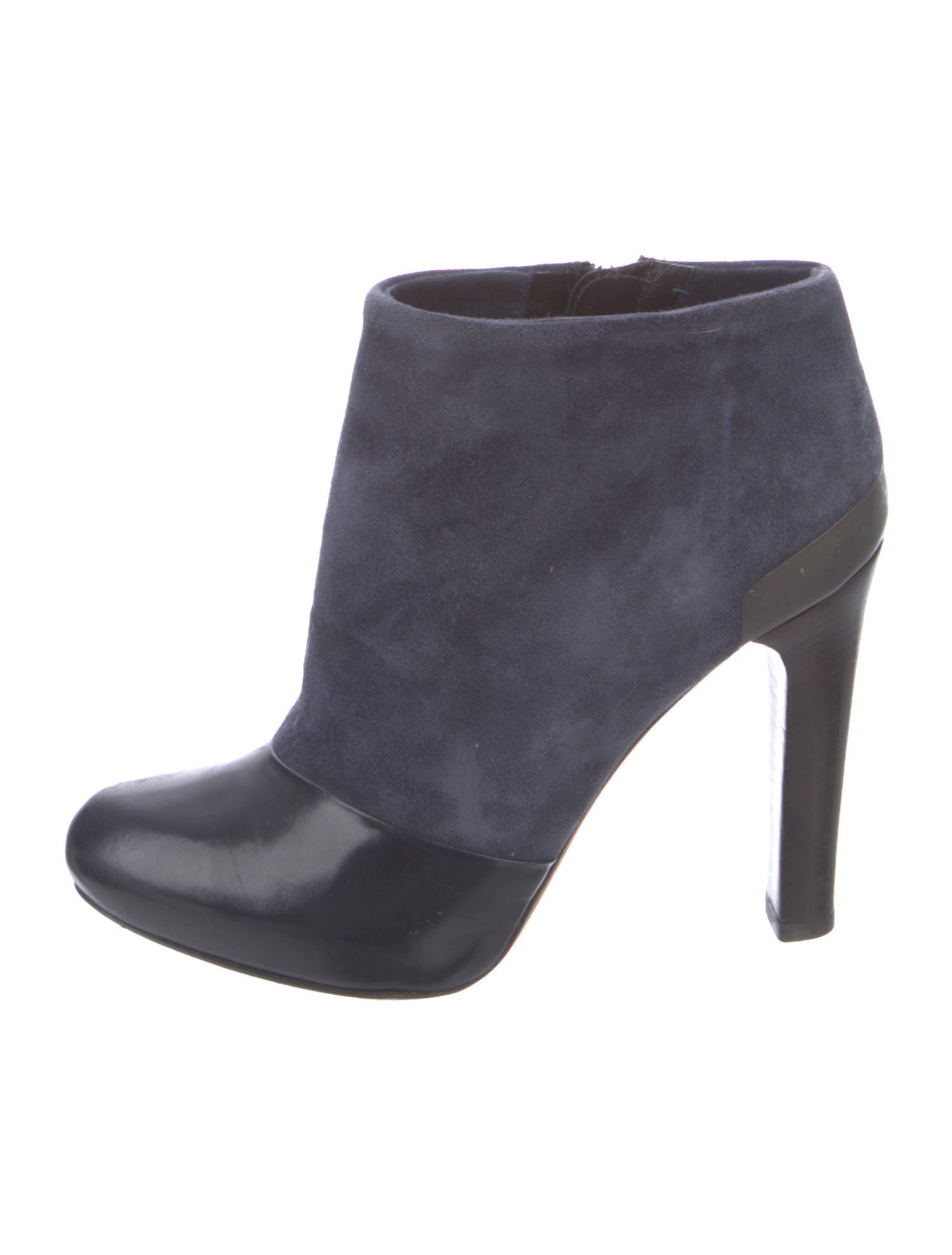 Fendi Suede Leather Trim Embellishment Boots