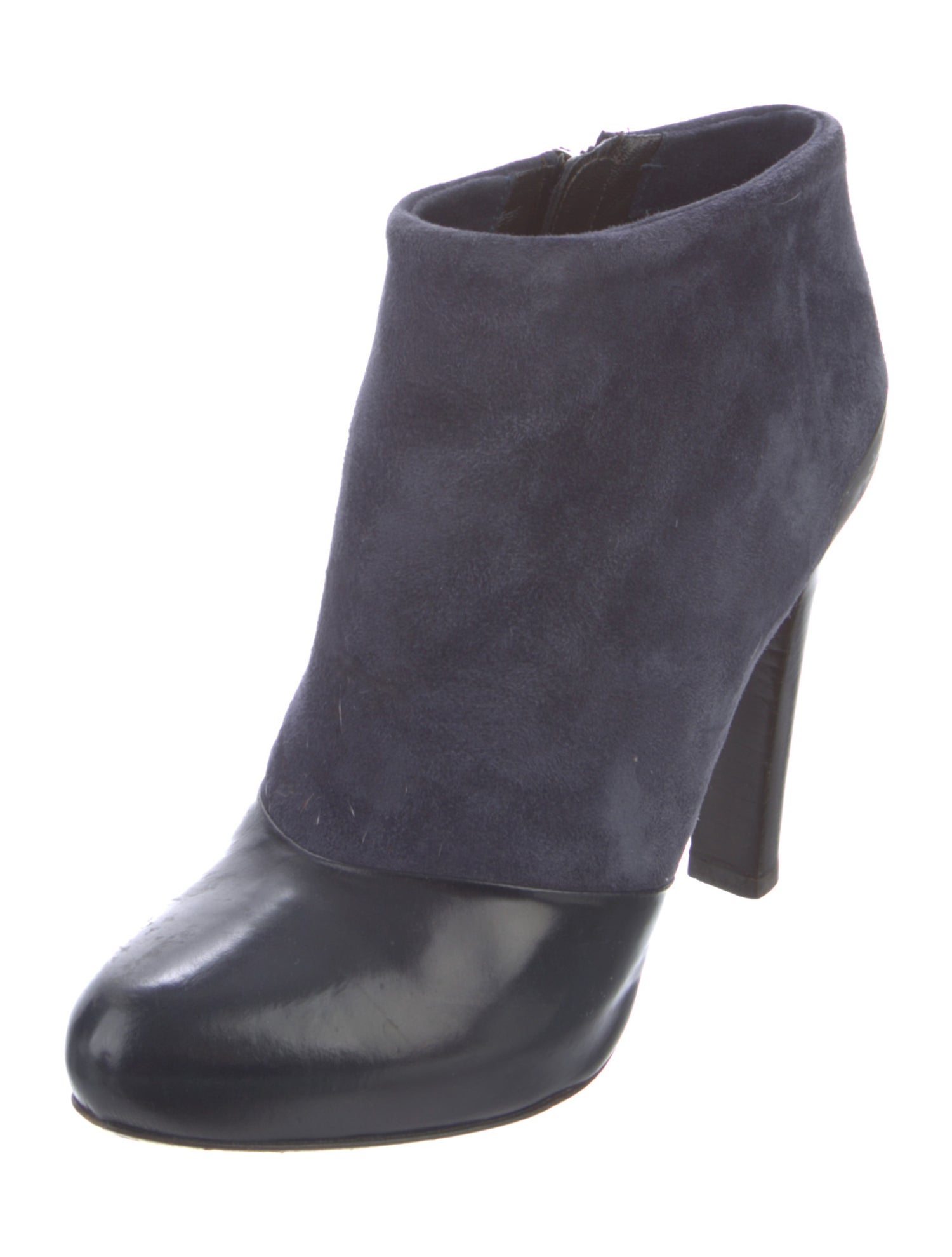 Fendi Suede Leather Trim Embellishment Boots