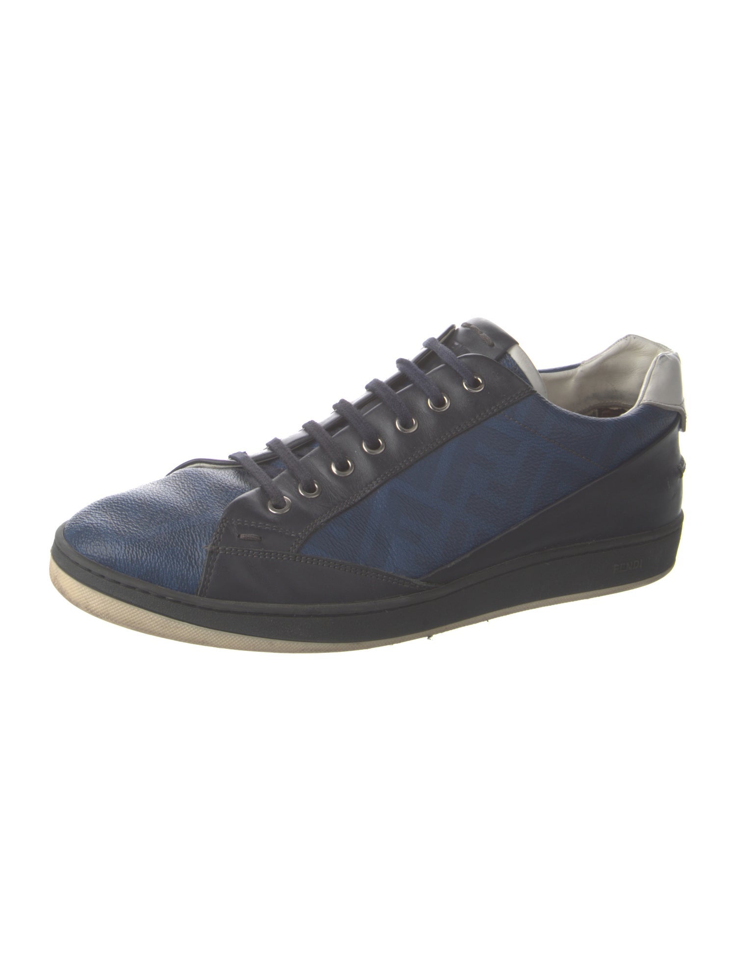 Fendi Zucca FF Logo Leather Sneakers