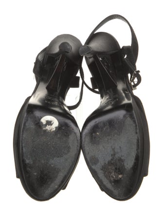 Fendi Zucca FF Logo Satin Sandals