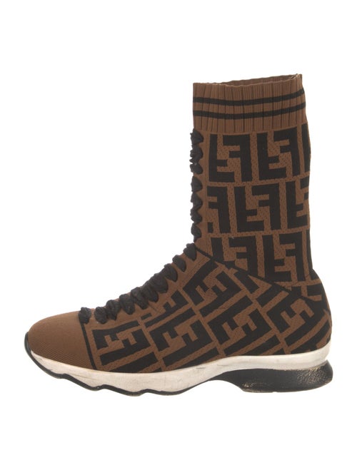 Fendi Zucca FF Logo Printed Sock Sneakers