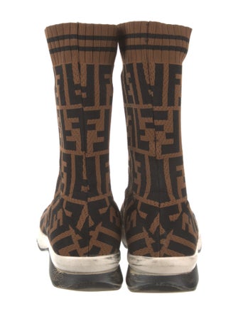Fendi Zucca FF Logo Printed Sock Sneakers