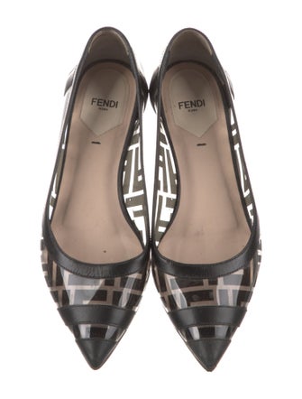Fendi Zucca FF Logo PVC Ballet Flats