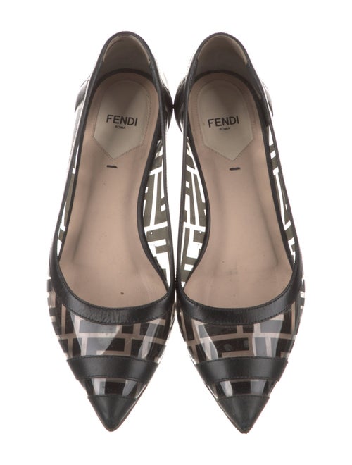 Fendi Zucca FF Logo PVC Ballet Flats
