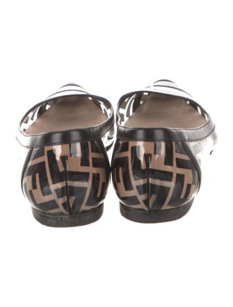 Fendi Zucca FF Logo PVC Ballet Flats