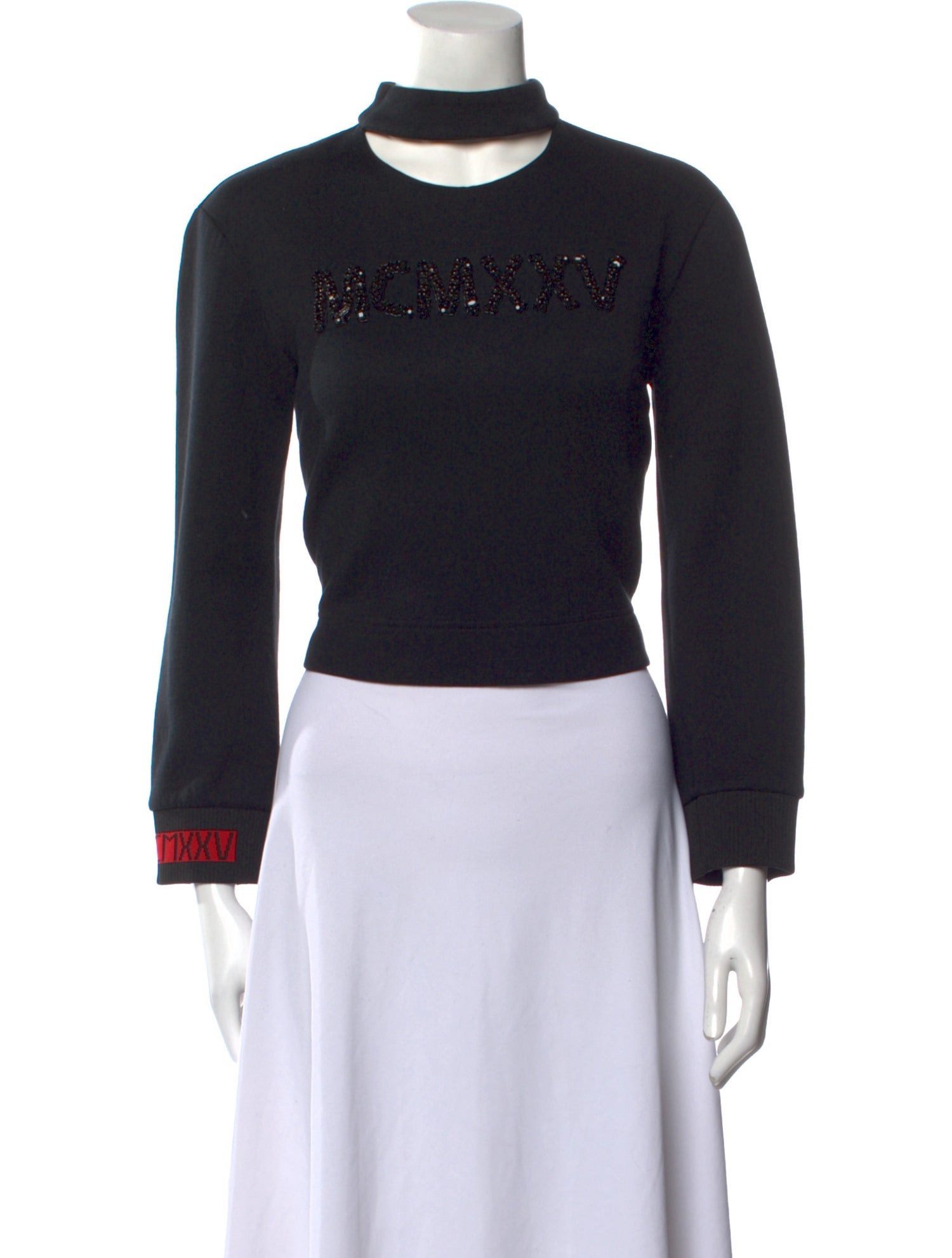 Fendi Mock Neck Long Sleeve Bodysuit