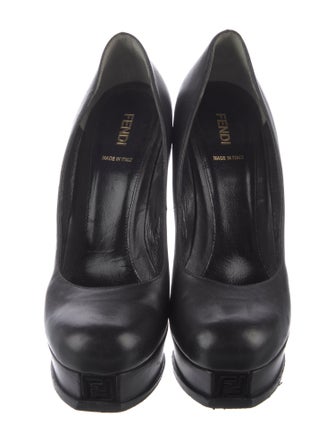 Fendi Zucca FF Logo Leather Pumps