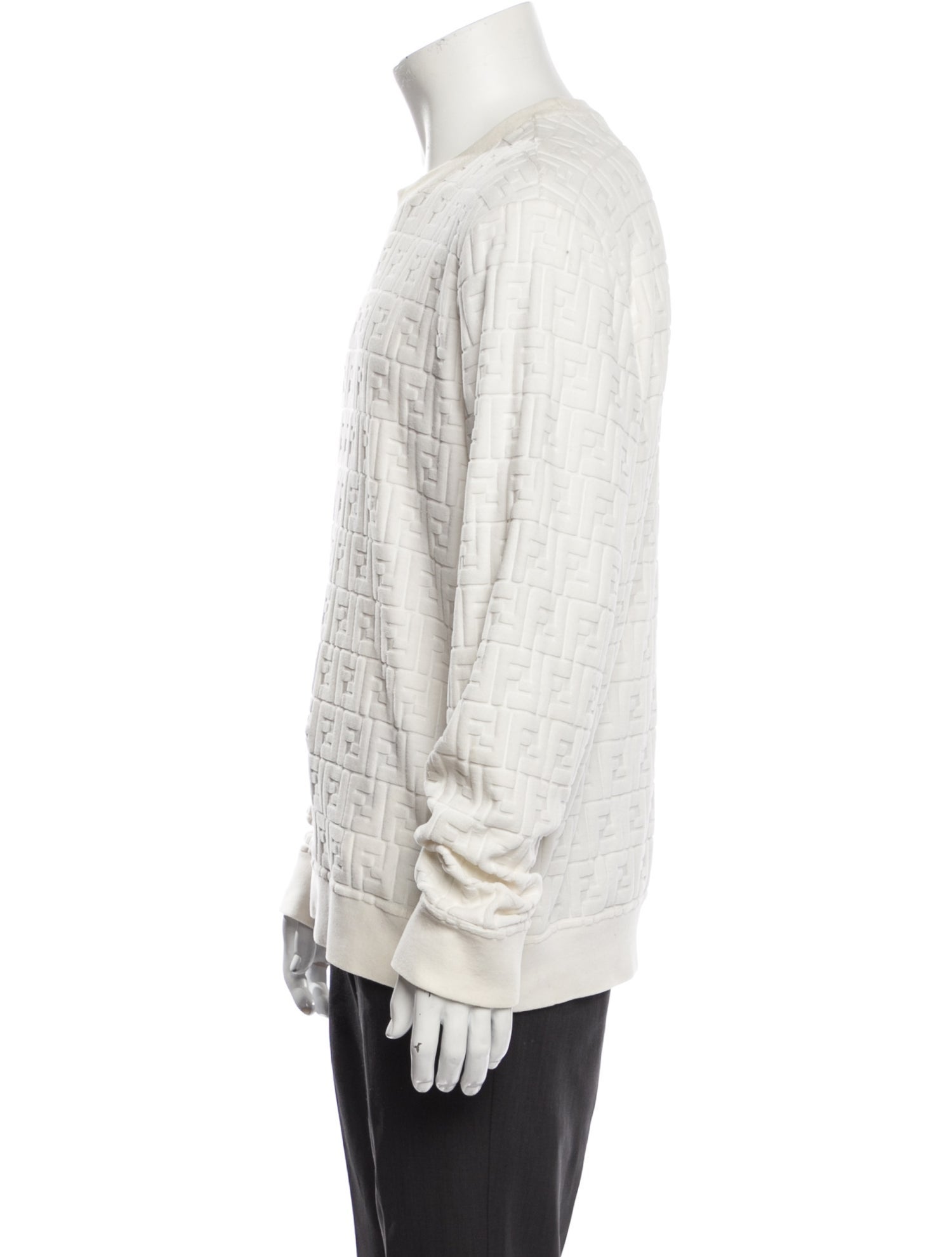 Fendi Zucca FF Logo Crew Neck Sweatshirt