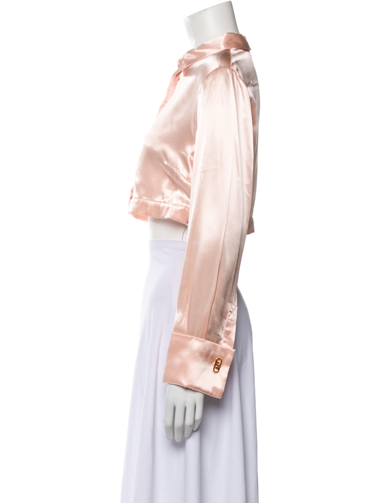 Fendi Long Sleeve Crop Top