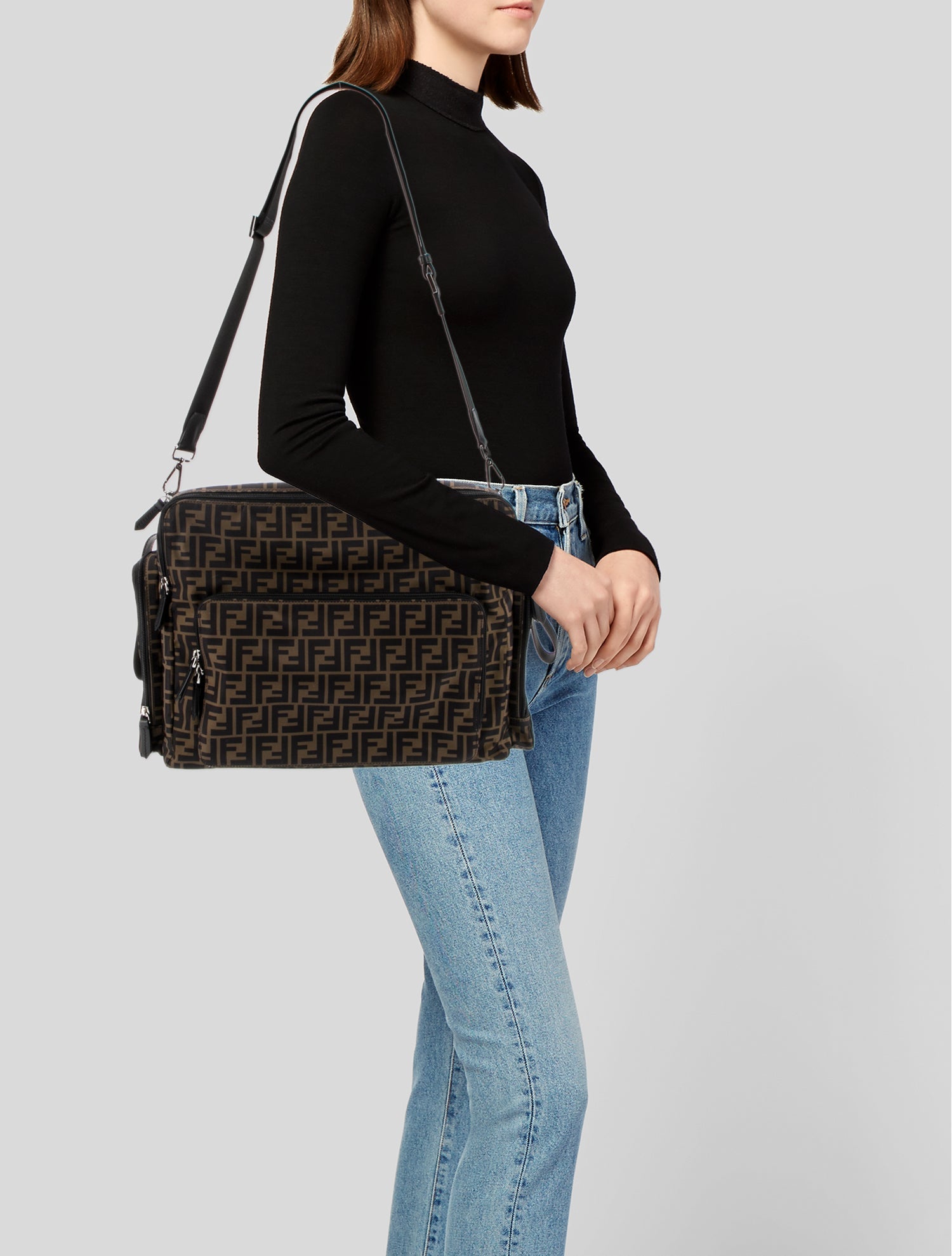 Fendi Zucca FF Messenger Bag Large