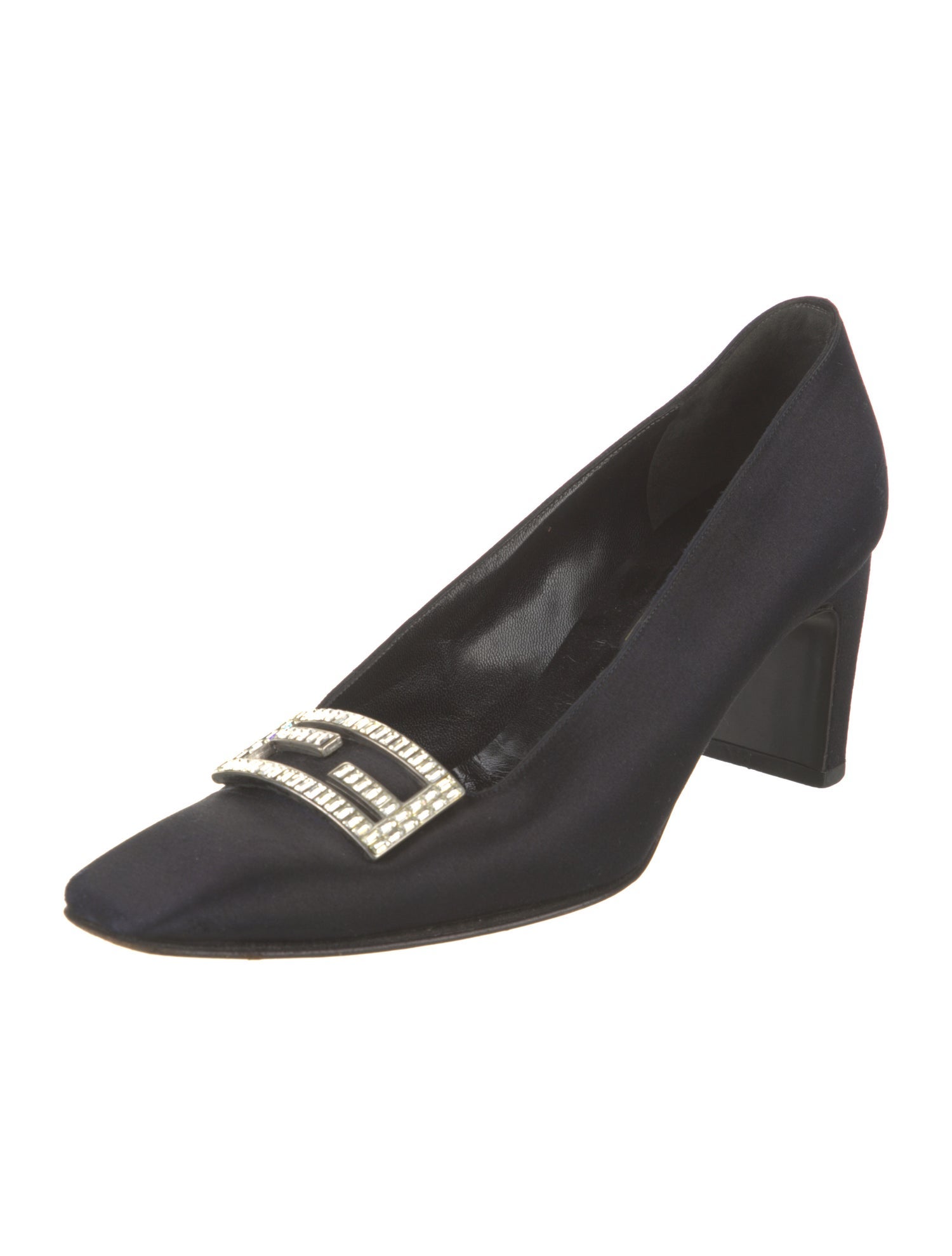 Fendi Zucca FF Logo Satin Pumps