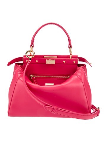 Fendi Handle Bags Leather Peekaboo Mini 2022