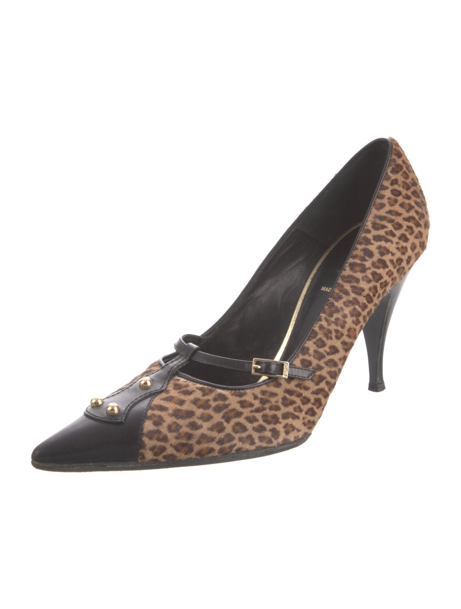 Fendi Ponyhair Animal Print Pumps