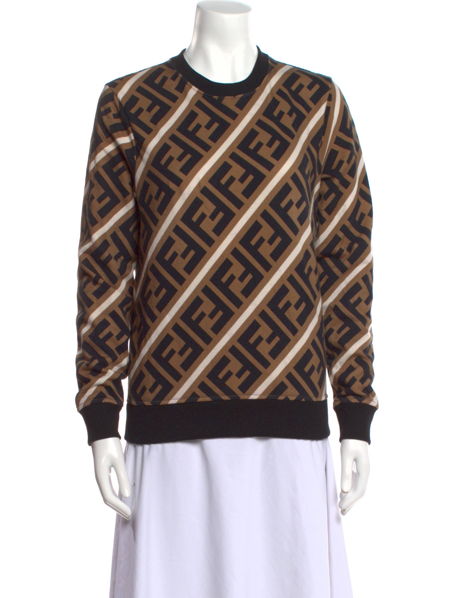 Fendi Printed Crew Neck Sweatshirt