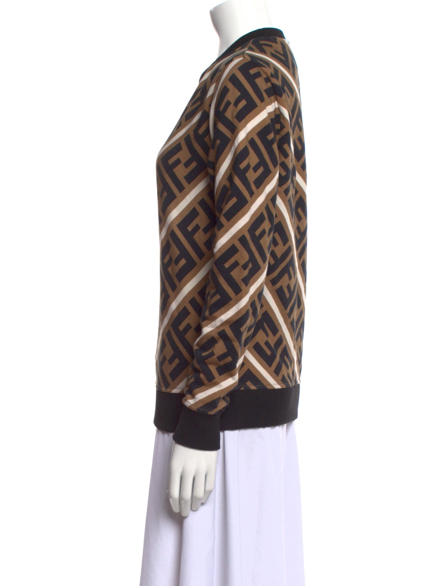 Fendi Printed Crew Neck Sweatshirt