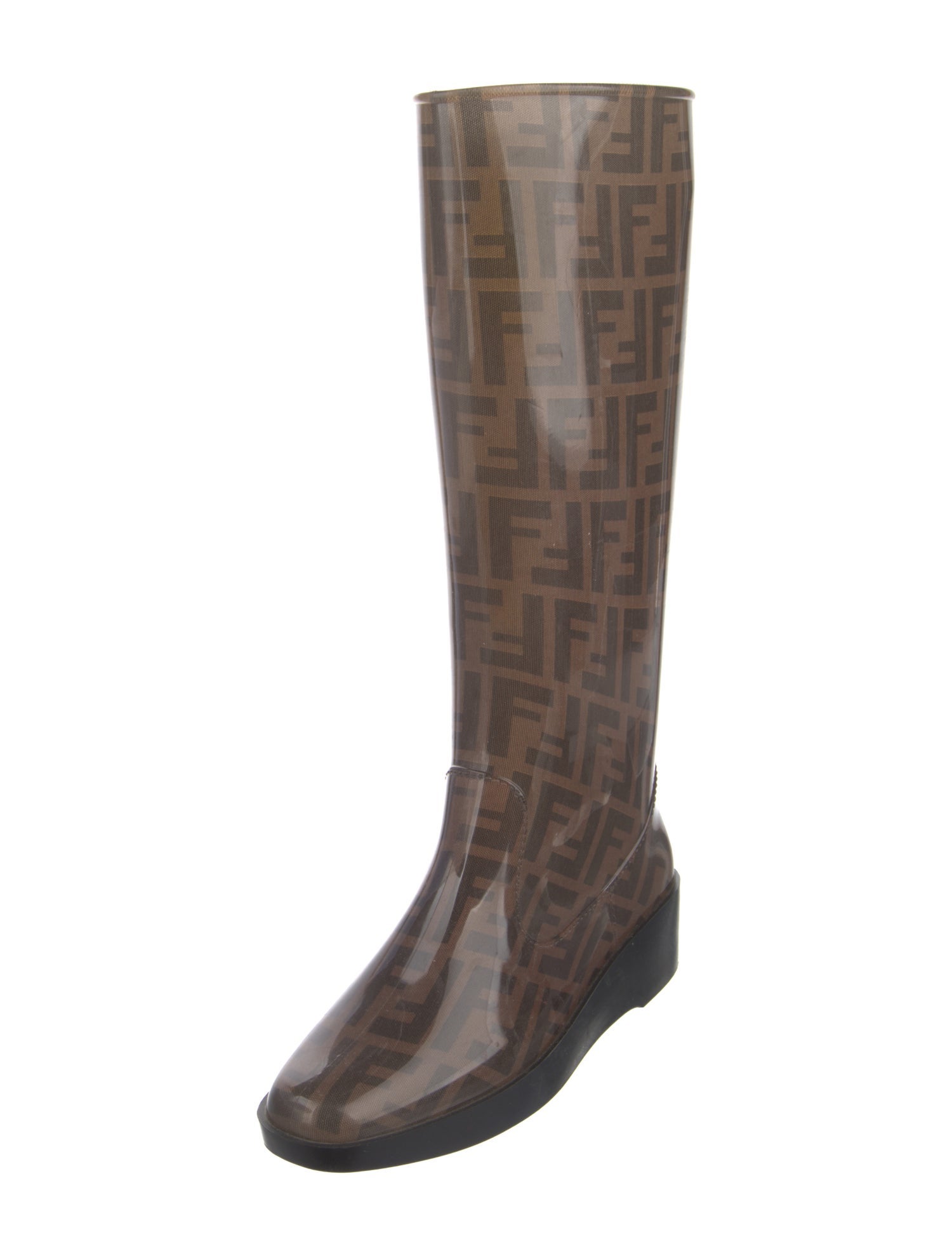 Fendi Rubber Printed Rain Boots