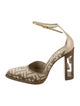 Fendi Zucca FF Logo Velvet D'Orsay Pumps