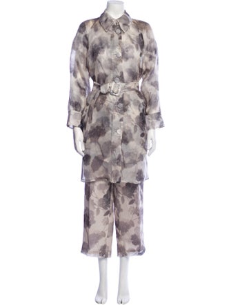 Fendi Mesh Floral Print Pant Set