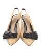 Fendi Raffia Colorblock Pattern Slingback Pumps