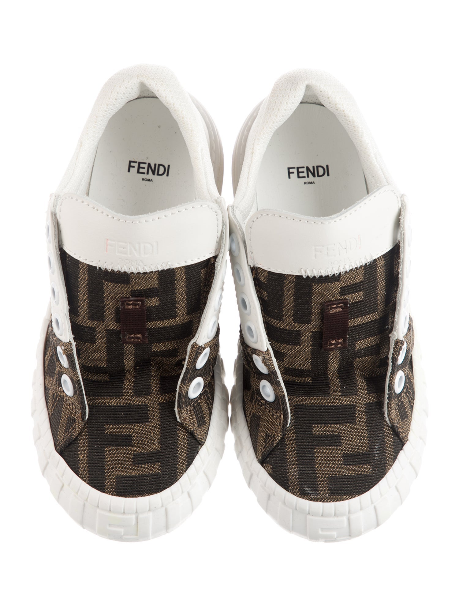 Fendi Boys' FF Zucca Low Top Sneaker