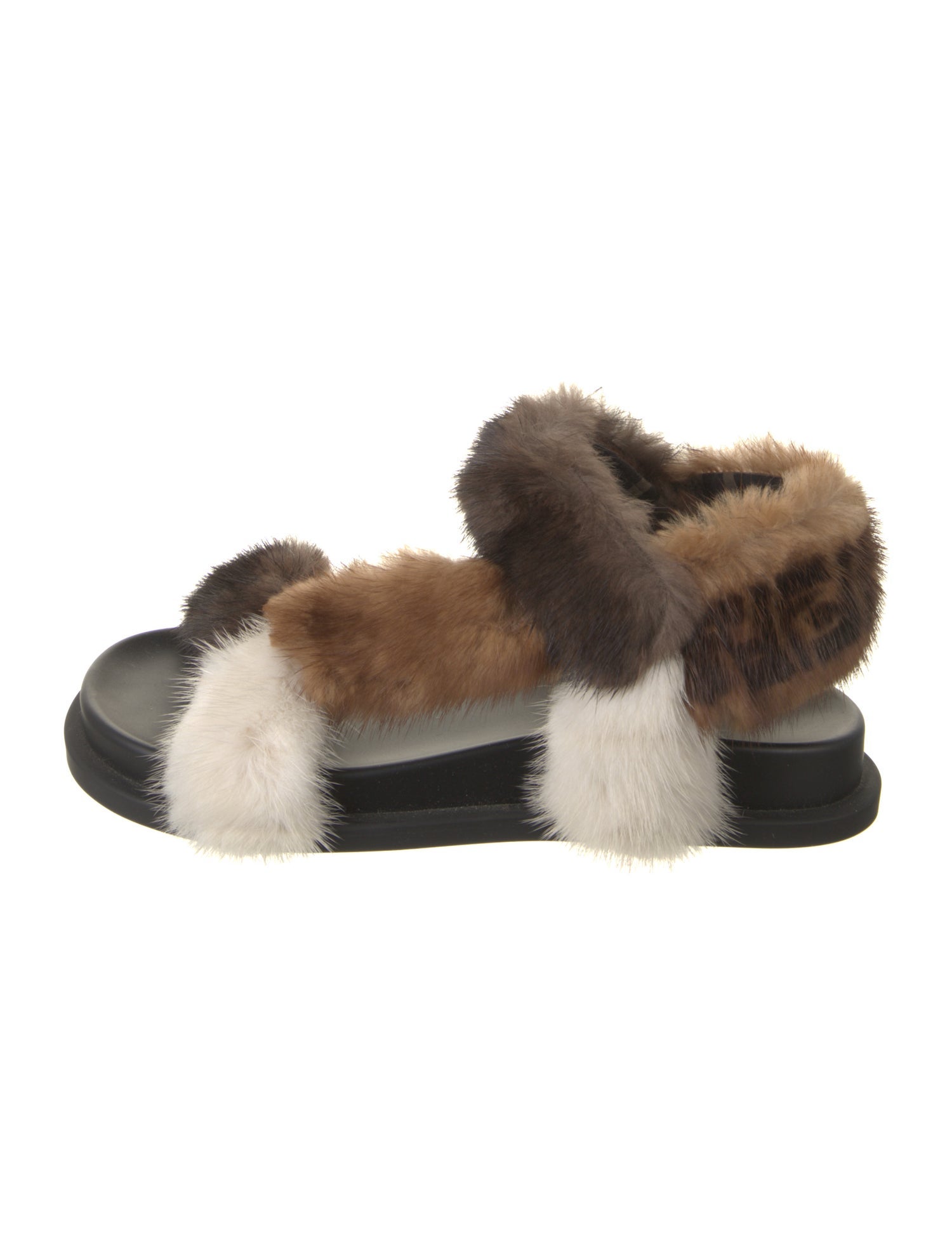 Fendi Zucca FF Logo Mink Sandals