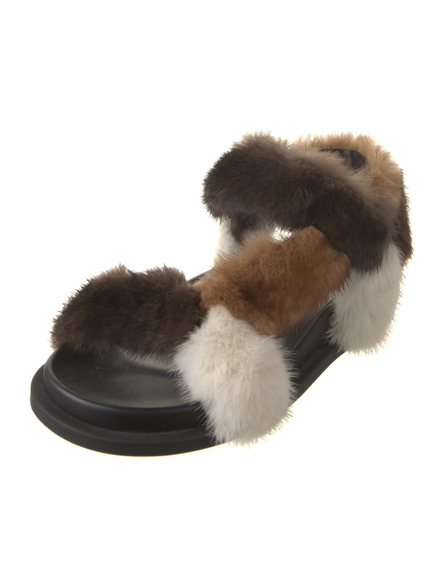 Fendi Zucca FF Logo Mink Sandals