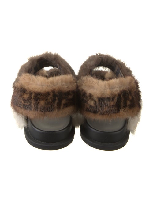 Fendi Zucca FF Logo Mink Sandals